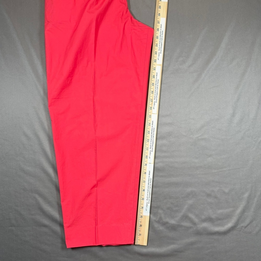 Liz Claiborne Vintage Womens M/L Coral Pink Cotton 2pc Jacket Pants Set Casual - Picture 12 of 16